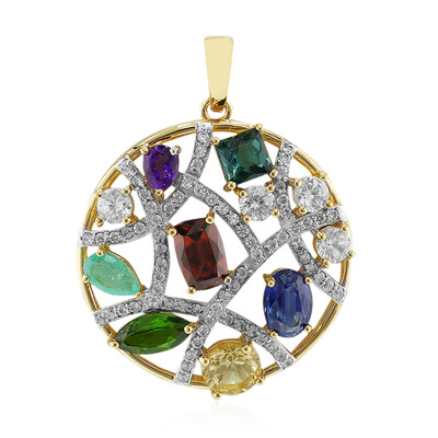 Ciondolo in oro con Diopside Russo (Adela Gold)