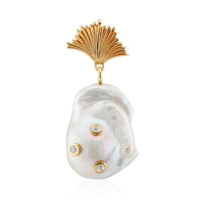 Ciondolo in argento con Perla d'Acqua Dolce Bianca (TPC)
