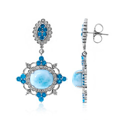 Orecchini in argento con Larimar (Dallas Prince Designs)