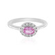 Anello in argento con Zaffiro Ceylon Rosa (non riscaldato)