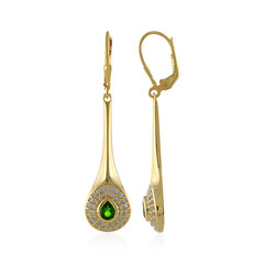 Orecchini in argento con Diopside Russo