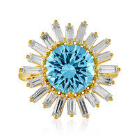 Anello in argento con Topazio Blu Cielo