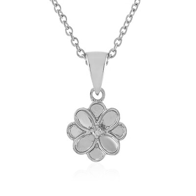 Collana in argento con Diamante I4 (J)