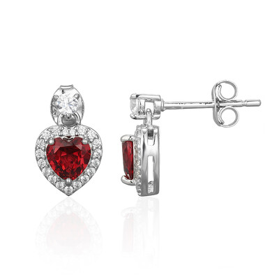 Orecchini in argento con Rodolite
