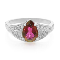 Anello da uomo in argento con Topazio Ciliegia