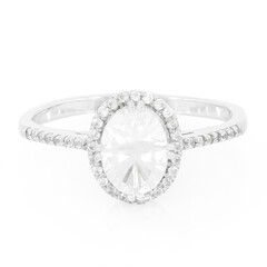 Anello in argento con Petalite