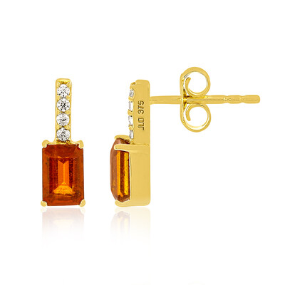 Orecchini in oro con Cianite Arancione della Tanzania