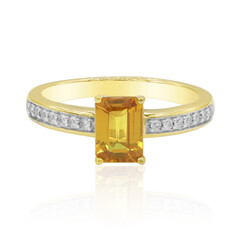 Anello in oro con Zaffiro Arancione Ban Ka Cha