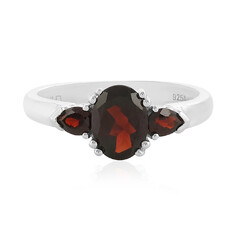 Anello in argento con Granato Mozambico