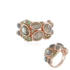 Anello in argento con Labradorite Verde Maniry (KM by Juwelo)