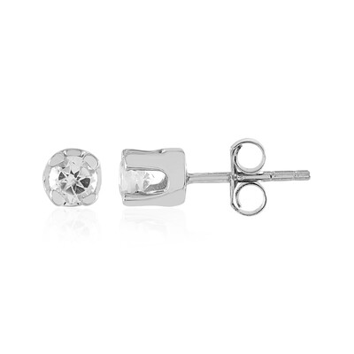 Orecchini in argento con Topazio Bianco