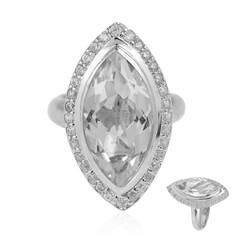 Anello in argento con Quarzo Bianco