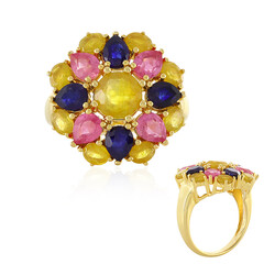 Anello in argento con Zaffiro Giallo del Madagascar