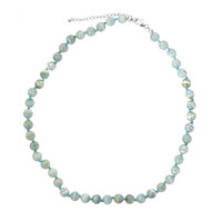 Collana in argento con Aragonite Blu