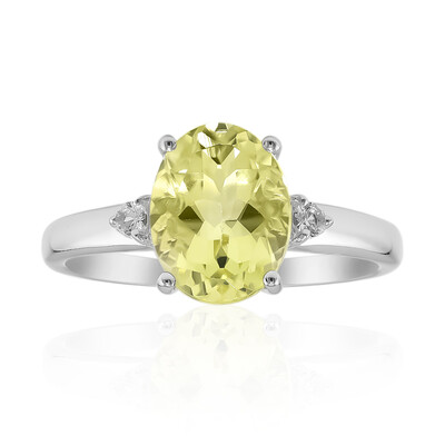 Anello in argento con Citrino Limone