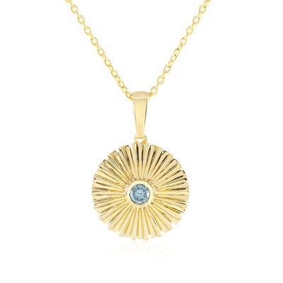 Collana in argento con Diamante Blu I2