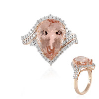 Anello in oro con Morganite del Madagascar AAA (D'vyere)