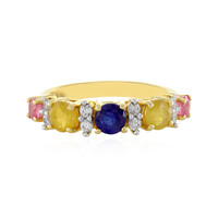 Anello in argento con Zaffiro Giallo del Madagascar
