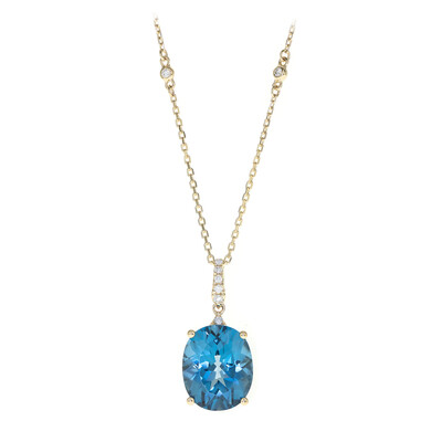 Collana in oro con Topazio Blu Londra (CIRARI)