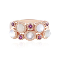 Anello in argento con Pietra di Luna Bianca (KM by Juwelo)