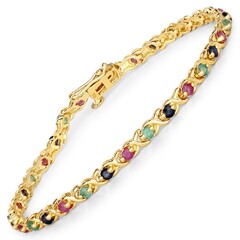 Bracciale in argento con Smeraldo Brasiliano