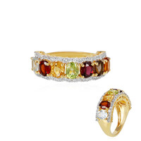 Anello in argento con Citrino Brandy