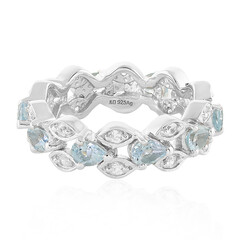 Anello in argento con Topazio Blu Cielo