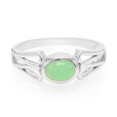 Anello in argento con Crisoprasio Imperiale