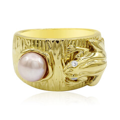 Anello in argento con Perla di Acqua Dolce (TPC)