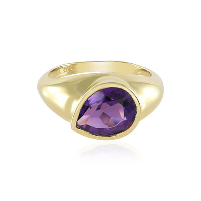 Anello in argento con Ametista Zambiana