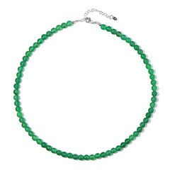 Collana in argento con Onice Verde