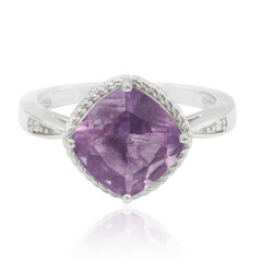 Anello in argento con Fluorite Viola