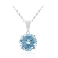 Collana in argento con Topazio Blu Cielo