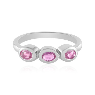 Anello in argento con Zaffiro Rosa