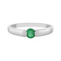 Anello in platino con Smeraldo Colombiano
