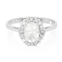 Anello in argento con Petalite