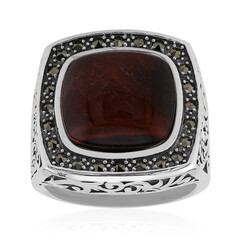 Anello in argento con Occhio di Tigre Rosso (Annette classic)