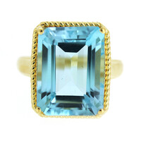 Anello in argento con Topazio Blu Cielo
