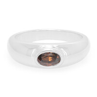 Anello in argento con Zircone Cioccolato