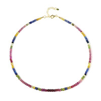 Collana in argento con Zaffiro Rosa del Madagascar