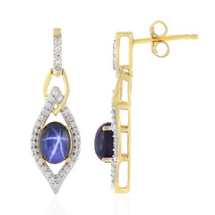 Orecchini in argento con Zaffiro Stellato Blu