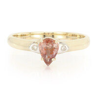 Anello in oro con Zaffiro Padparadscha (non riscaldato)