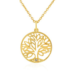Collana in argento con Diamante I4 (J)