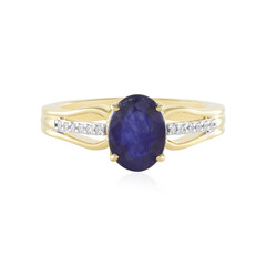 Anello in argento con Zaffiro Blu del Madagascar