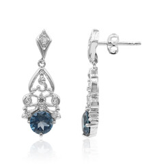 Orecchini in argento con Topazio Blu Londra