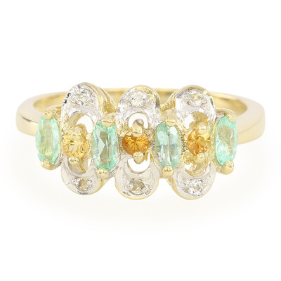 Anello in oro con Tormalina Paraíba Brasiliana