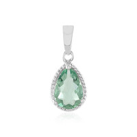 Ciondolo in argento con Fluorite Petrolio del Belgio