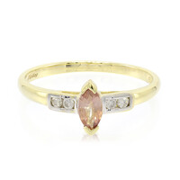 Anello in oro con Zaffiro Padparadscha (non riscaldato)