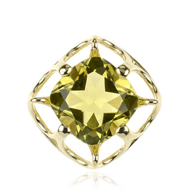 Ciondolo in oro con Quarzo Ouro Verde (dagen)