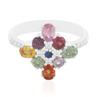 Anello in argento con Zaffiro Fancy